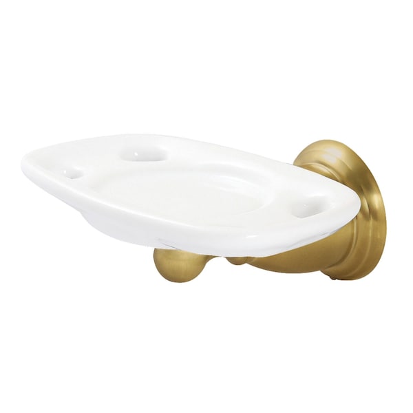 Toothbrush and Tumbler Holder, Brushed Brass